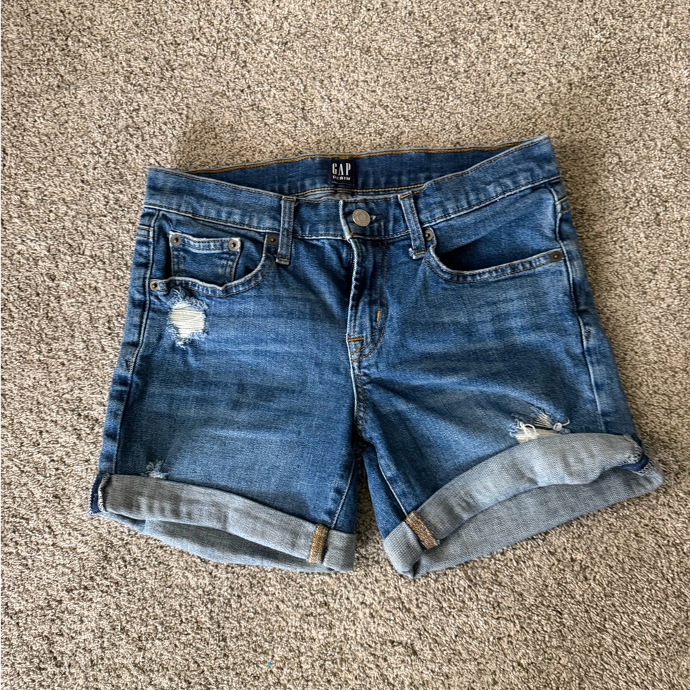 GAP Women's Rolled Hem Blue Jean Shorts